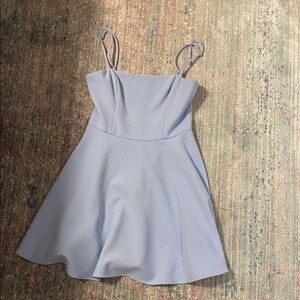 French connection Light Blue Spaghetti Strap Fit & Flare Dress